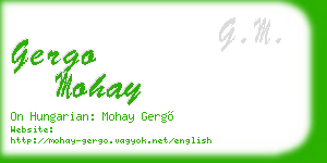 gergo mohay business card